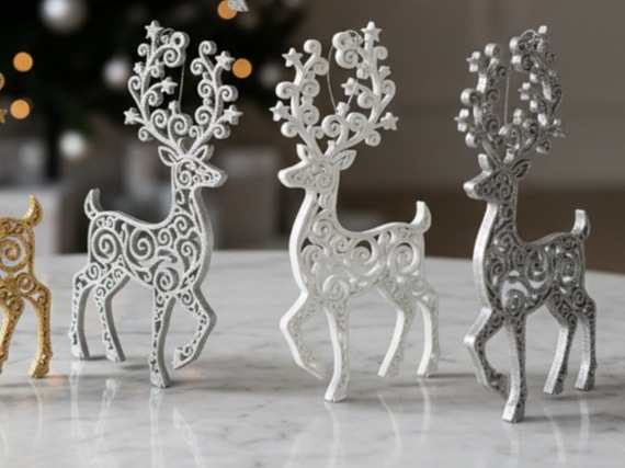 Visuel de référence : Cerfs décoratifs en filigrane