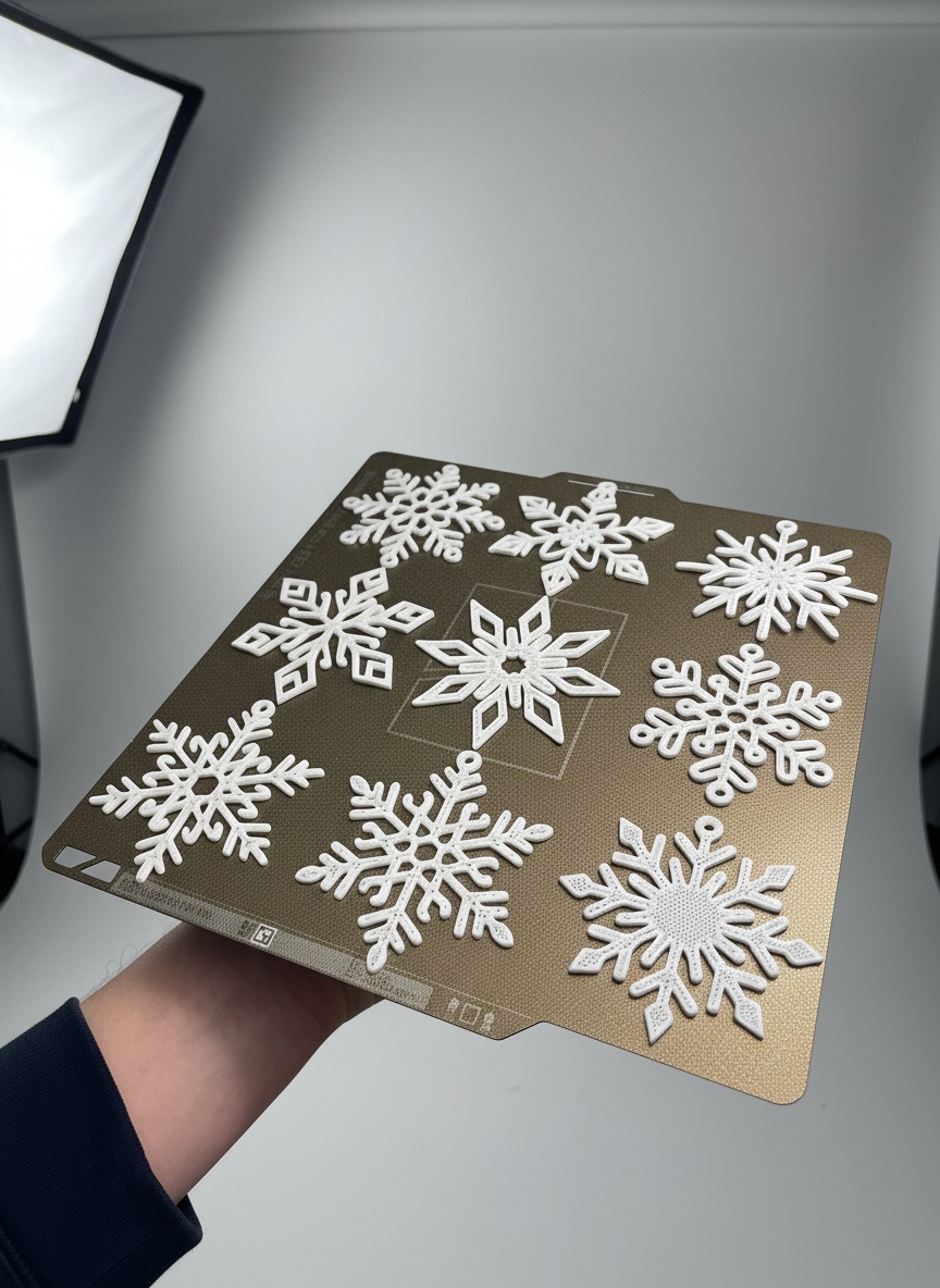 Visuel de référence : Flocons de neige pour sapin