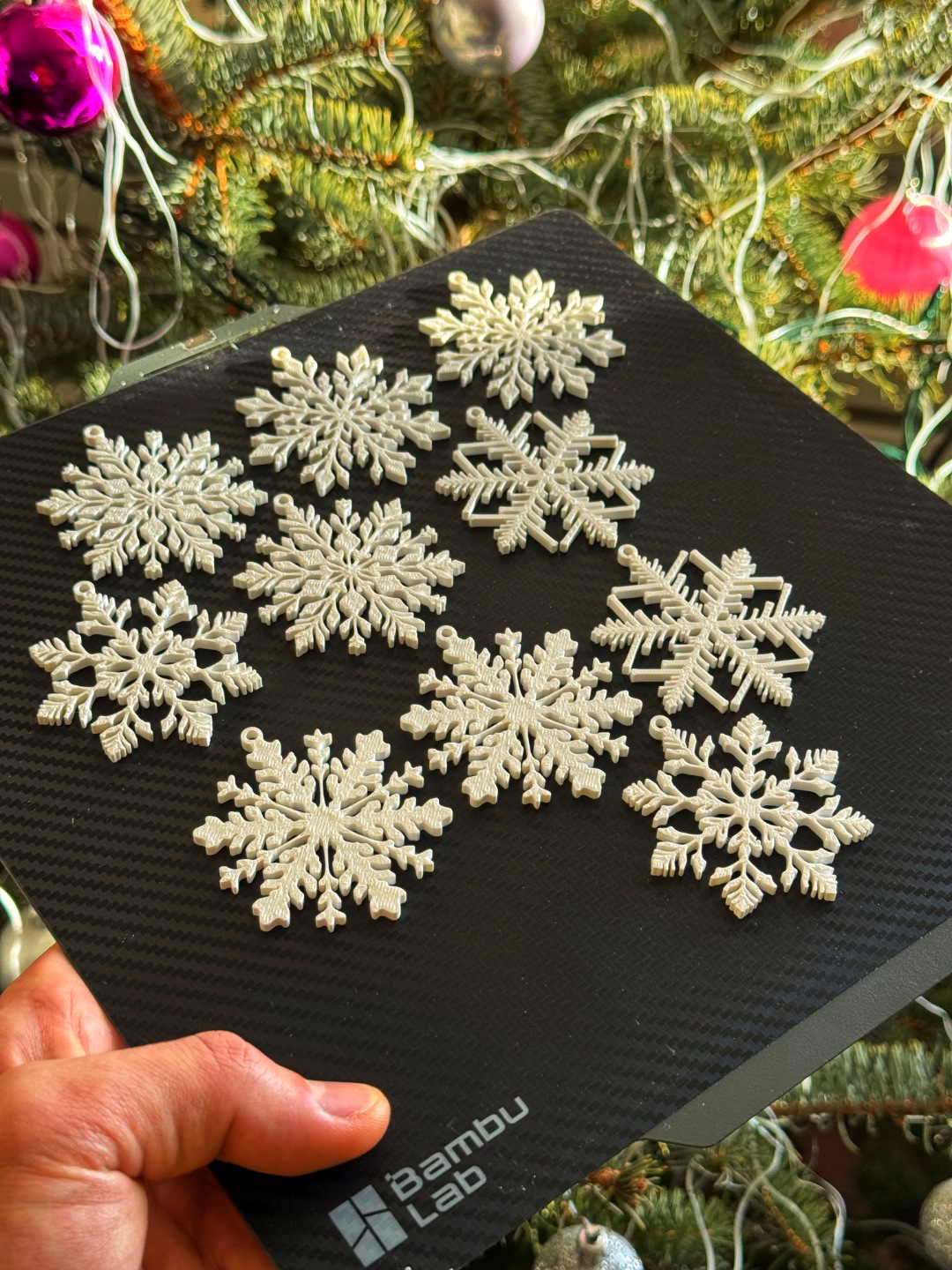 Visuel de référence : Flocons de neige pour sapin