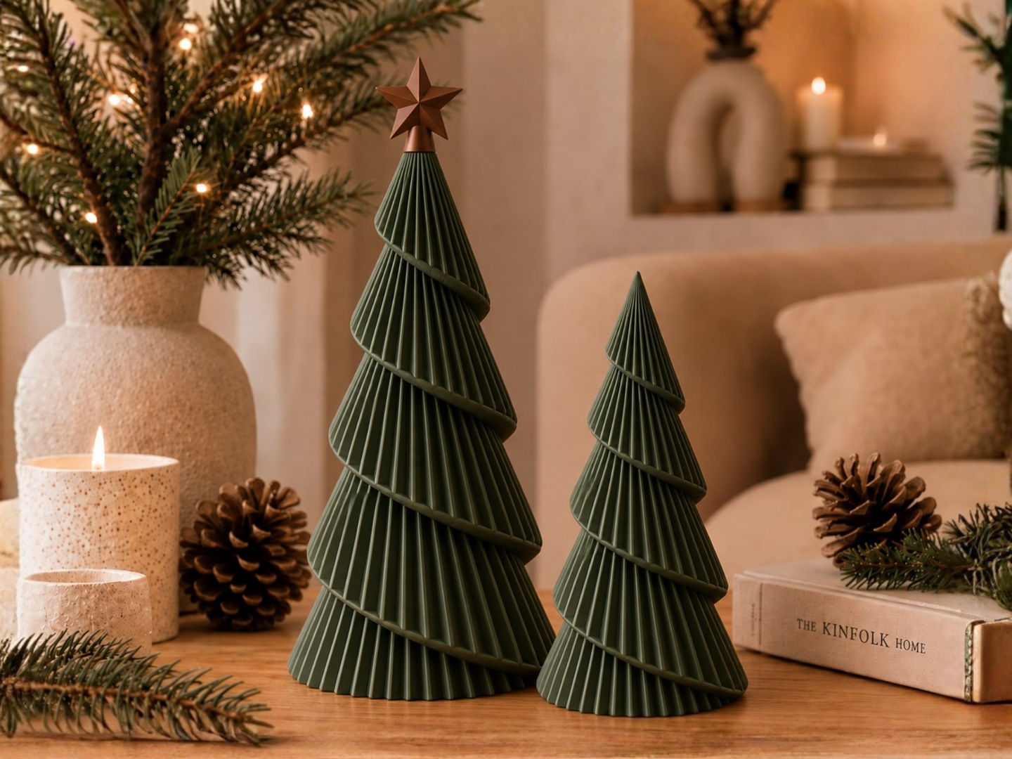 Visuel de référence : Sapins minimalistes