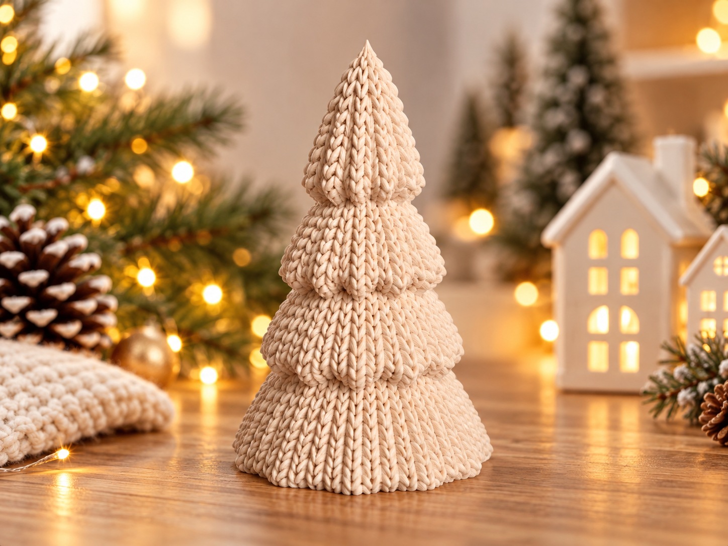 Visuel de référence : Sapin à texture tricot