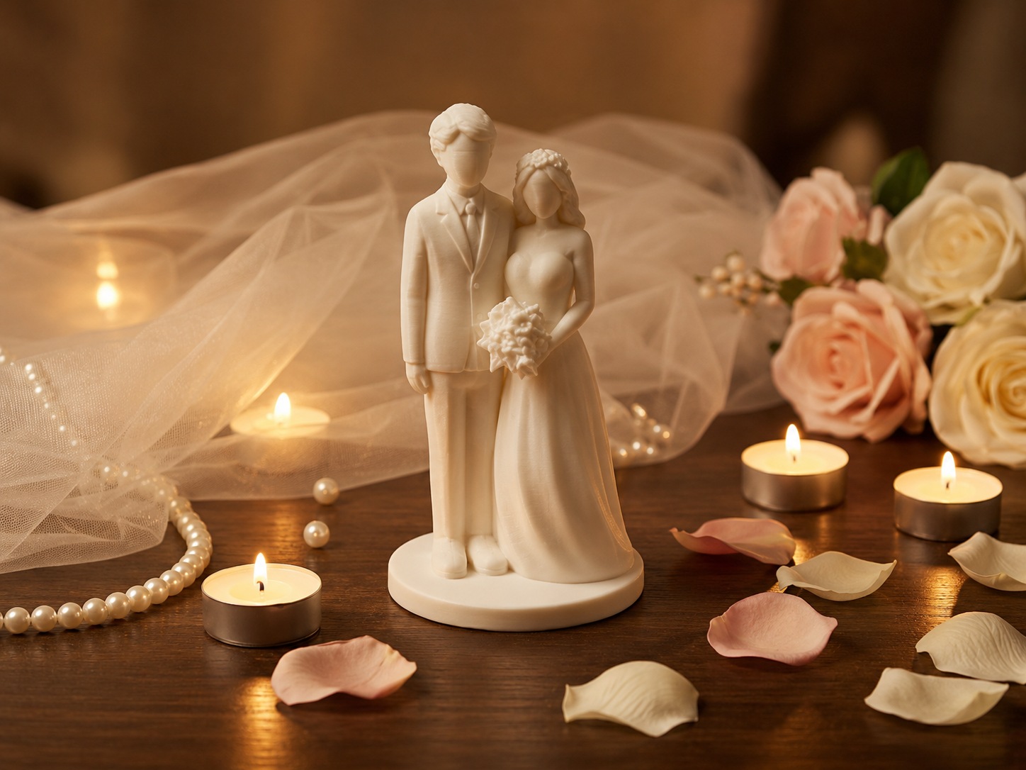 Visuel de référence : Couple marié décoratif