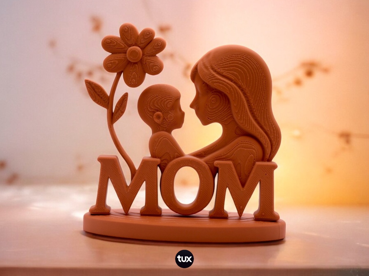 Visuel de référence : Maman et enfant avec lettrage