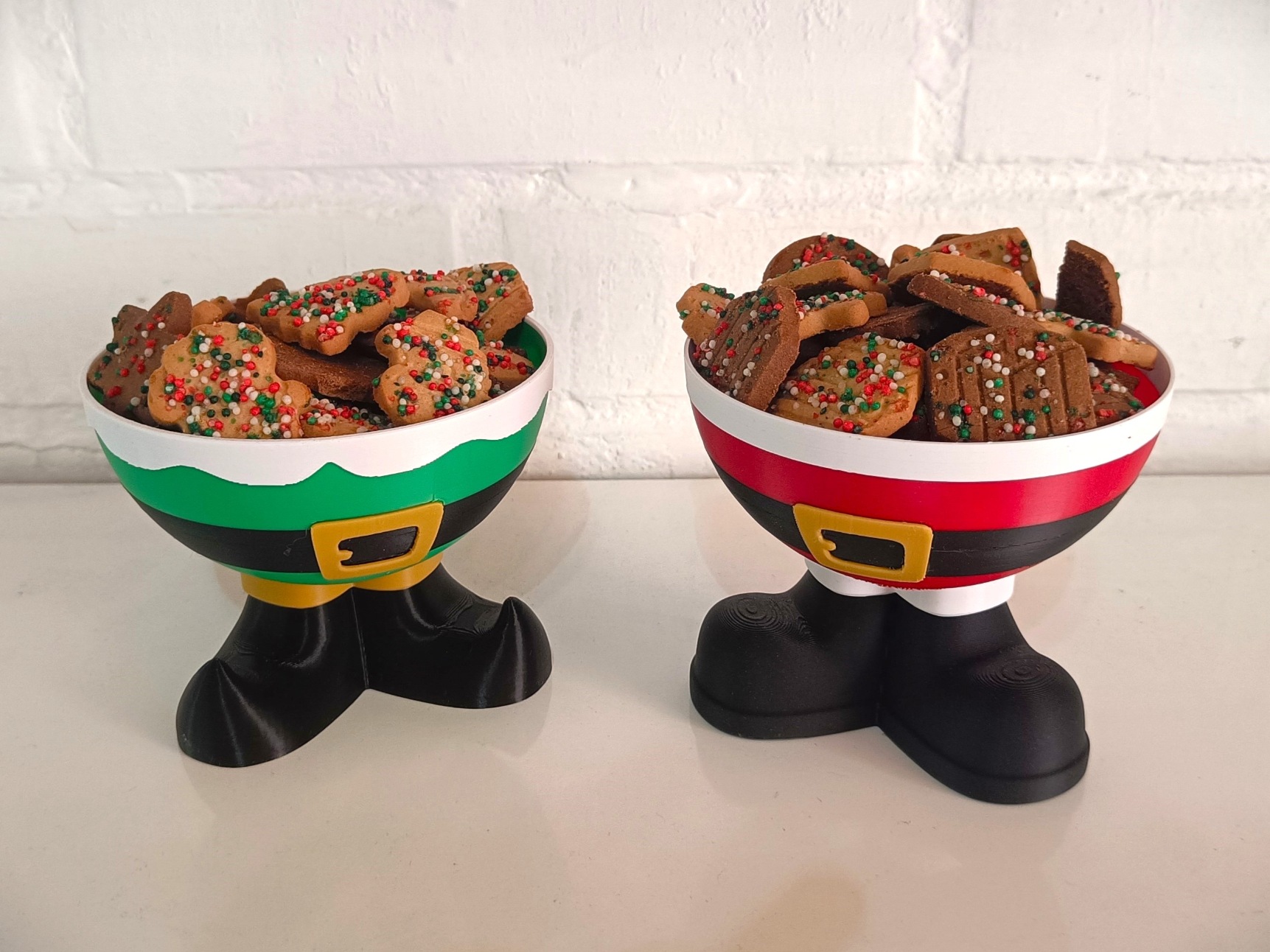 Visuel de référence : Bols à friandises Père Noël et lutin