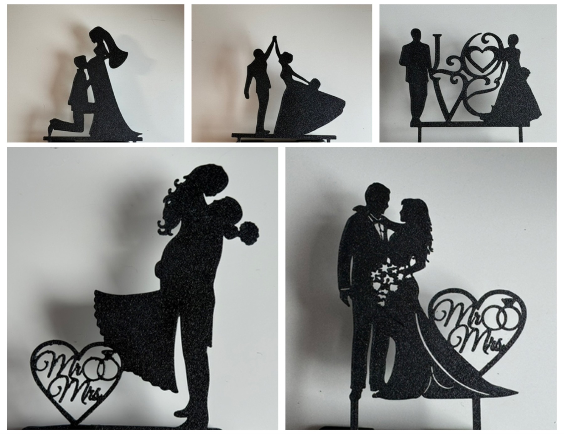 Visuel de référence : Silhouettes de mariage pour gâteau