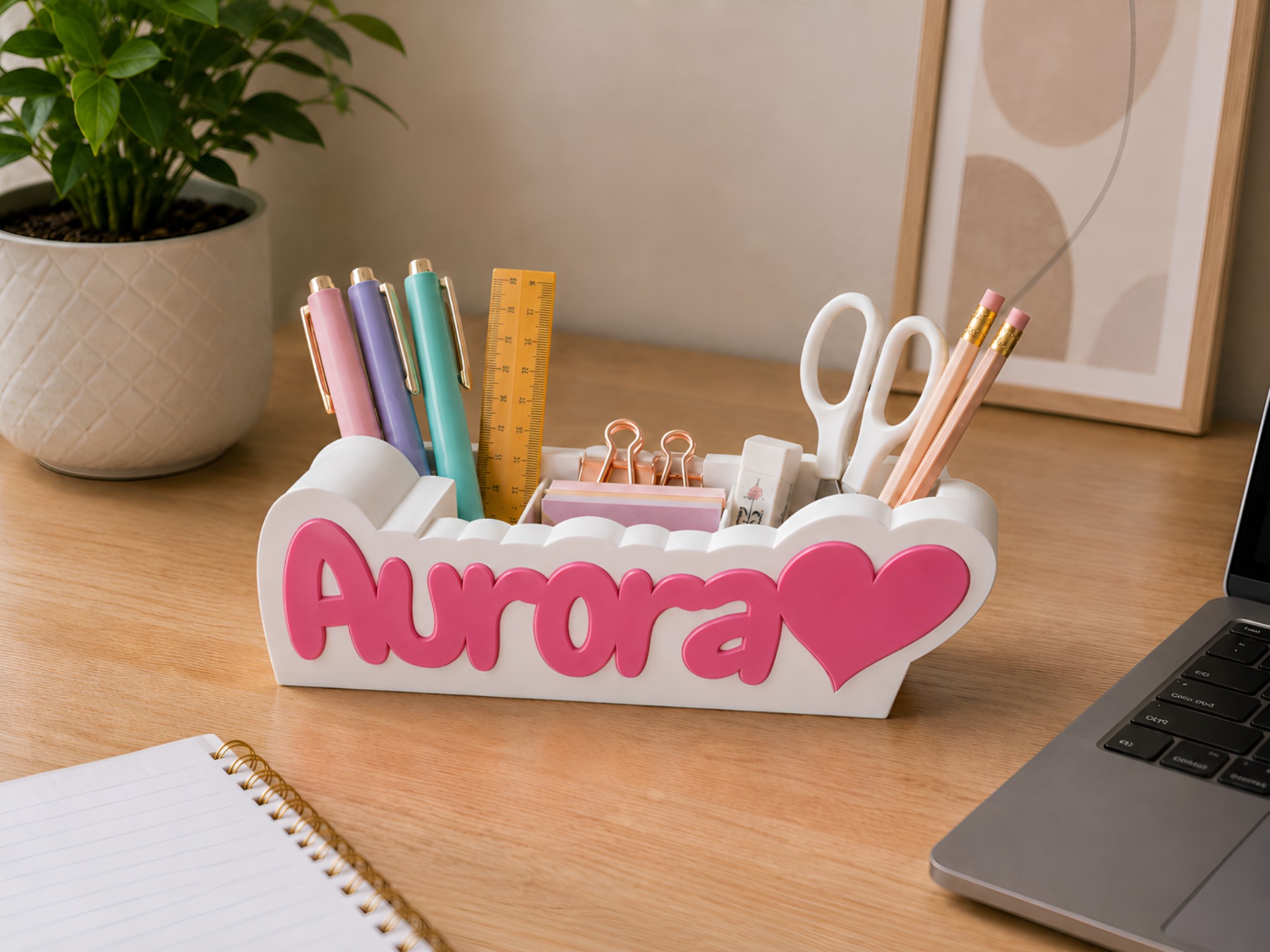 Visuel de référence : Organisateur de bureau avec prénom