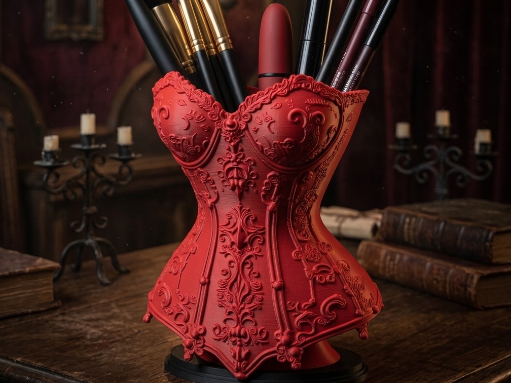 Visuel de référence : Porte-maquillage corset gothique