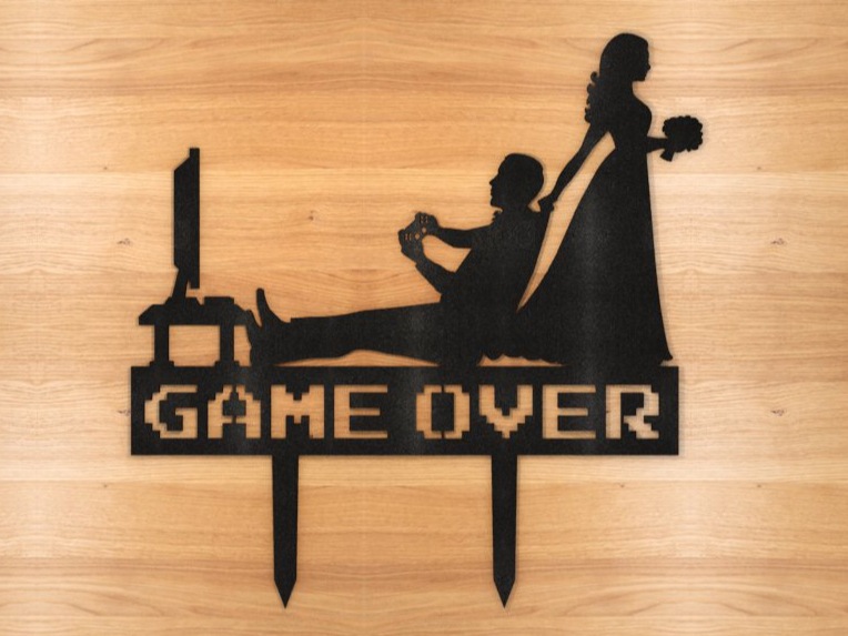 Visuel de référence : Décoration mariage Game Over