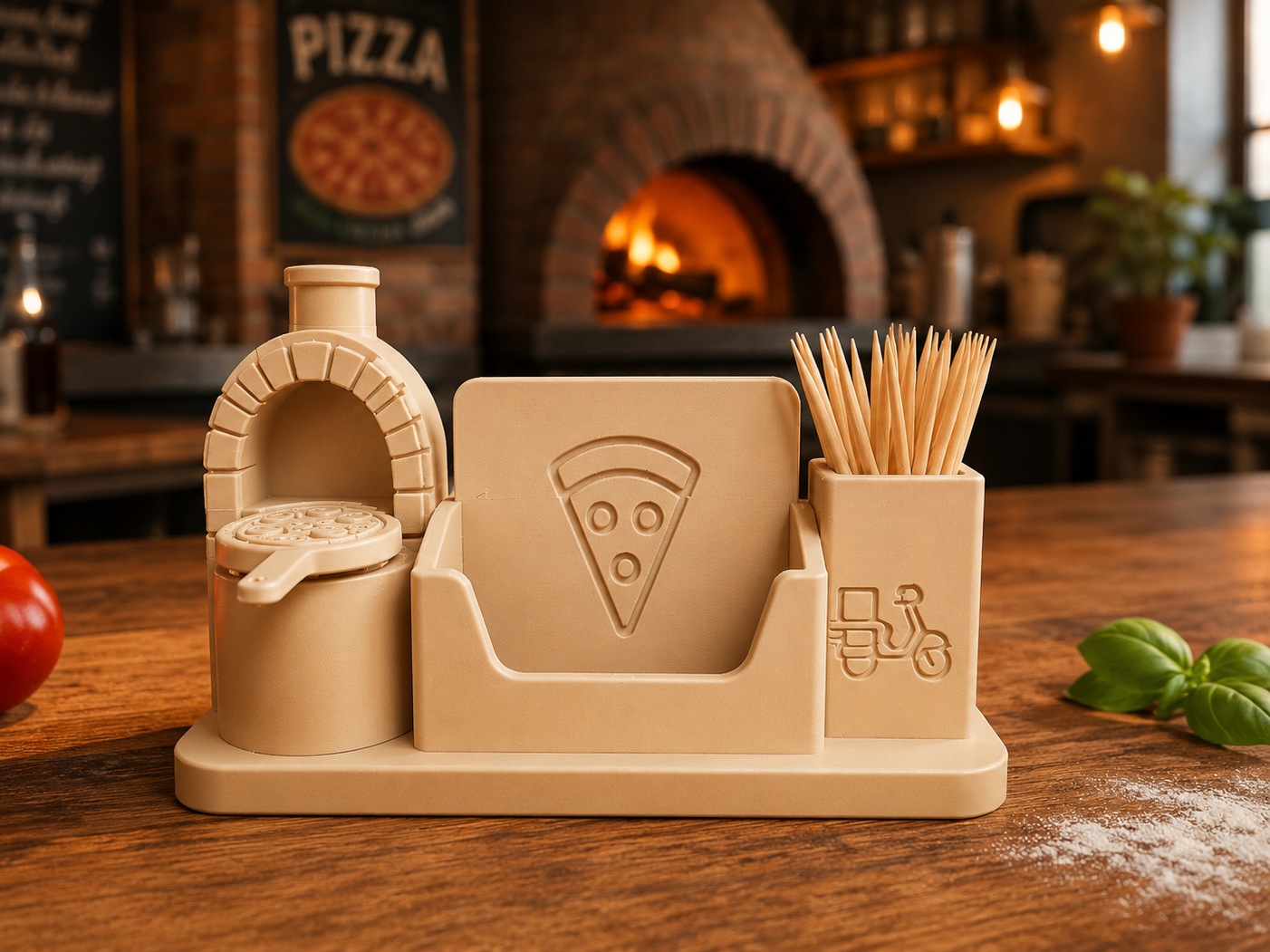 Visuel de référence : Porte-cartes pizzeria
