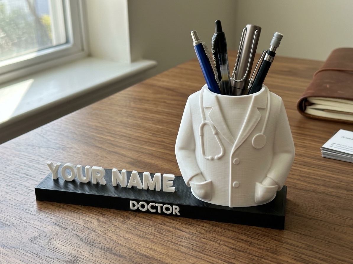 Visuel de référence : Porte-stylos médecin personnalisable