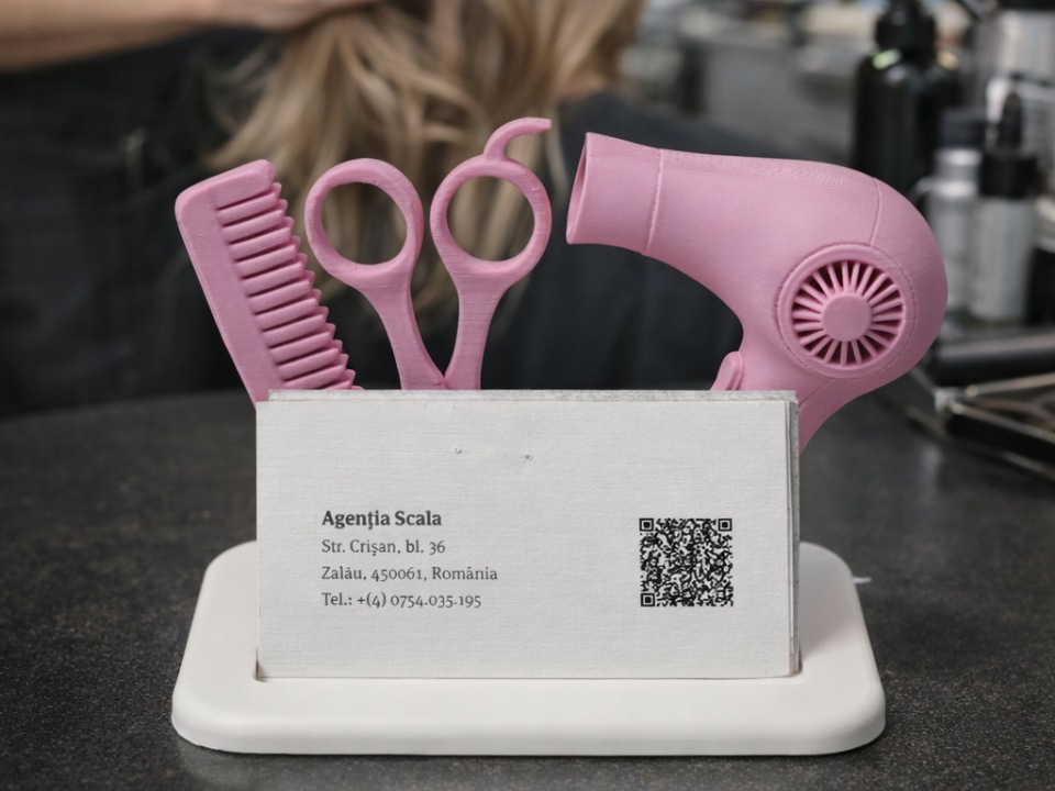 Visuel de référence : Porte-cartes coiffure sèche-cheveux