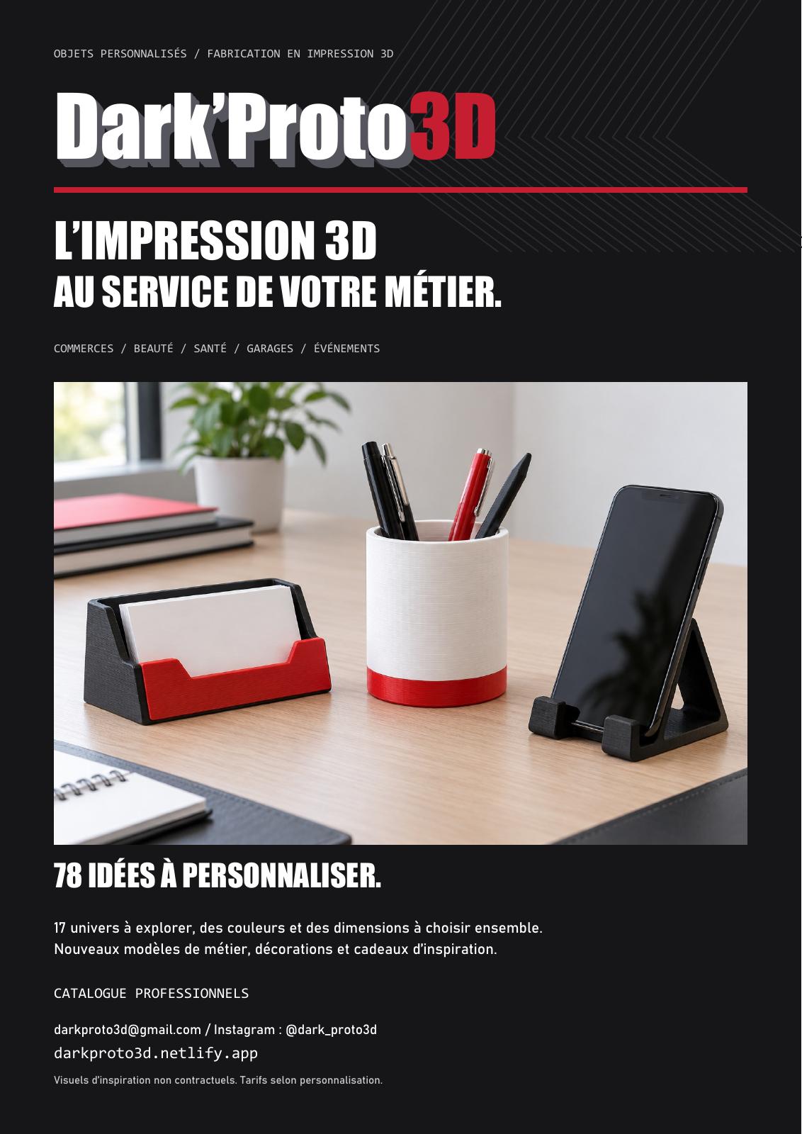 Couverture du catalogue Dark’Proto3D
